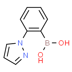 ChemSpider 2D Image | 2-Pyrazol-1-yl-phenyl-boronic acid | C9H9BN2O2