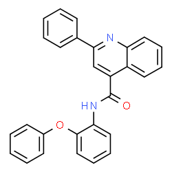 ChemSpider 2D Image | N-(2-Phenoxyphenyl)-2-phenyl-4-quinolinecarboxamide | C28H20N2O2