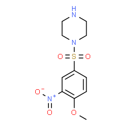 ChemSpider 2D Image | 1-[(4-Methoxy-3-nitrophenyl)sulfonyl]piperazine | C11H15N3O5S