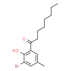 ChemSpider 2D Image | 1-(3-Bromo-2-hydroxy-5-methylphenyl)-1-octanone | C15H21BrO2