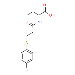 ChemSpider 2D Image | N-{3-[(4-Chlorophenyl)sulfanyl]propanoyl}valine | C14H18ClNO3S