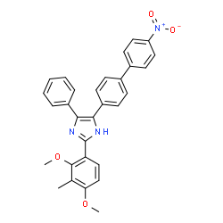 ChemSpider 2D Image | 2-(2,4-dimethoxy-3-methylphenyl)-4-(4'-nitrobiphenyl-4-yl)-5-phenyl-1H-imidazole | C30H25N3O4