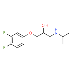 ChemSpider 2D Image | 1-(3,4-Difluorophenoxy)-3-(isopropylamino)-2-propanol | C12H17F2NO2