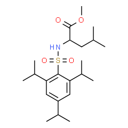 ChemSpider 2D Image | Methyl N-[(2,4,6-triisopropylphenyl)sulfonyl]leucinate | C22H37NO4S