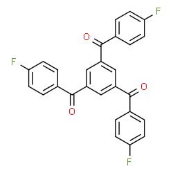 ChemSpider 2D Image | Benzene-1,3,5-triyltris[(4-fluorophenyl)methanone] | C27H15F3O3