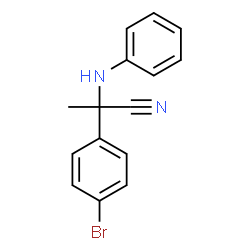 ChemSpider 2D Image | 2-Anilino-2-(4-bromophenyl)propanenitrile | C15H13BrN2