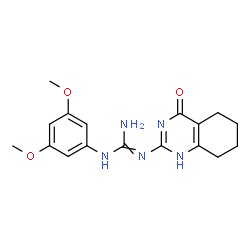 ChemSpider 2D Image | 1-(3,5-Dimethoxyphenyl)-2-(4-oxo-1,4,5,6,7,8-hexahydro-2-quinazolinyl)guanidine | C17H21N5O3
