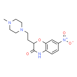 ChemSpider 2D Image | 2-[2-(4-Methyl-1-piperazinyl)ethyl]-7-nitro-2H-1,4-benzoxazin-3(4H)-one | C15H20N4O4
