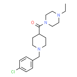 ChemSpider 2D Image | [1-(4-Chlorobenzyl)-4-piperidinyl](4-ethyl-1-piperazinyl)methanone | C19H28ClN3O