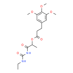 ChemSpider 2D Image | 1-[(Ethylcarbamoyl)amino]-1-oxo-2-propanyl 3-(3,4,5-trimethoxyphenyl)propanoate | C18H26N2O7