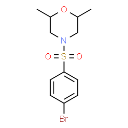ChemSpider 2D Image | 4-[(4-Bromophenyl)sulfonyl]-2,6-dimethylmorpholine | C12H16BrNO3S