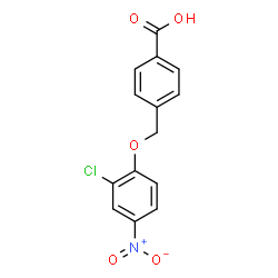 ChemSpider 2D Image | 4-[(2-Chloro-4-nitrophenoxy)methyl]benzoic acid | C14H10ClNO5
