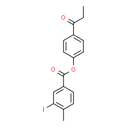 ChemSpider 2D Image | 4-Propionylphenyl 3-iodo-4-methylbenzoate | C17H15IO3