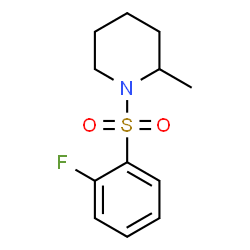 ChemSpider 2D Image | 1-[(2-Fluorophenyl)sulfonyl]-2-methylpiperidine | C12H16FNO2S