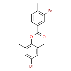 ChemSpider 2D Image | 4-Bromo-2,6-dimethylphenyl 3-bromo-4-methylbenzoate | C16H14Br2O2