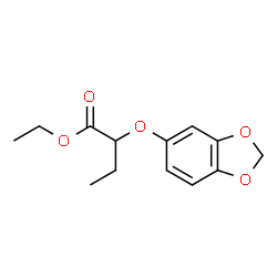 ChemSpider 2D Image | Ethyl 2-(1,3-benzodioxol-5-yloxy)butanoate | C13H16O5