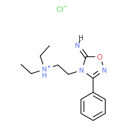 ChemSpider 2D Image | N,N-Diethyl-2-[(5Z)-5-imino-3-phenyl-1,2,4-oxadiazol-4(5H)-yl]ethanaminium chloride | C14H21ClN4O