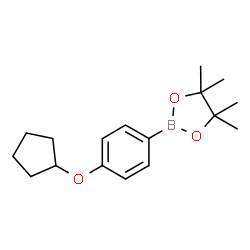 ChemSpider 2D Image | 2-(4-(Cyclopentyloxy)phenyl)-4,4,5,5-tetramethyl-1,3,2-dioxaborolane | C17H25BO3