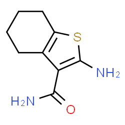 ChemSpider 2D Image | 2-Amino-4,5,6,7-tetrahydro-1-benzothiophene-3-carboxamide | C9H12N2OS
