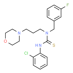 ChemSpider 2D Image | 3-(2-Chlorophenyl)-1-(3-fluorobenzyl)-1-[3-(4-morpholinyl)propyl]thiourea | C21H25ClFN3OS
