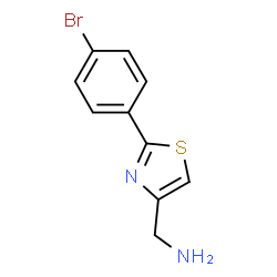 ChemSpider 2D Image | (2-(4-Bromophenyl)thiazol-4-yl)methanamine | C10H9BrN2S