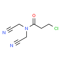 ChemSpider 2D Image | 3-Chloro-N,N-bis(cyanomethyl)propanamide | C7H8ClN3O