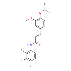 ChemSpider 2D Image | 3-[4-(Difluoromethoxy)-3-methoxyphenyl]-N-(2,3,4-trifluorophenyl)acrylamide | C17H12F5NO3