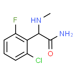 ChemSpider 2D Image | 2-(2-Chloro-6-fluorophenyl)-2-(methylamino)acetamide | C9H10ClFN2O