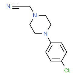 ChemSpider 2D Image | [4-(4-Chlorophenyl)-1-piperazinyl]acetonitrile | C12H14ClN3