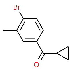 ChemSpider 2D Image | (4-Bromo-3-methylphenyl)(cyclopropyl)methanone | C11H11BrO