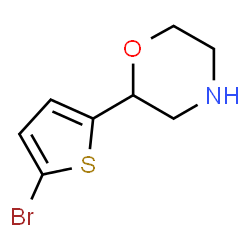 ChemSpider 2D Image | 2-(5-Bromo-2-thienyl)morpholine | C8H10BrNOS