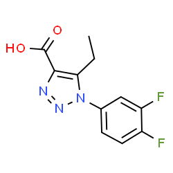 ChemSpider 2D Image | 1-(3,4-Difluorophenyl)-5-ethyl-1H-1,2,3-triazole-4-carboxylic acid | C11H9F2N3O2