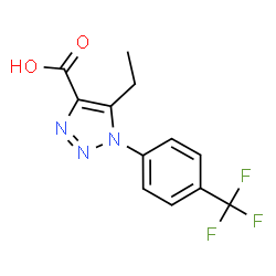 ChemSpider 2D Image | 5-Ethyl-1-[4-(trifluoromethyl)phenyl]-1H-1,2,3-triazole-4-carboxylic acid | C12H10F3N3O2