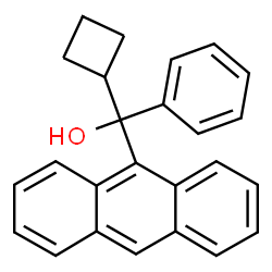 ChemSpider 2D Image | 9-Anthryl(cyclobutyl)phenylmethanol | C25H22O