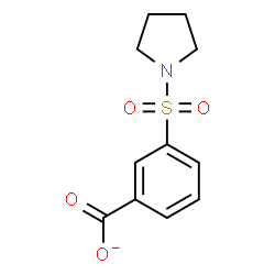 ChemSpider 2D Image | 3-(1-Pyrrolidinylsulfonyl)benzoate | C11H12NO4S