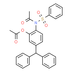 ChemSpider 2D Image | 2-[Acetyl(phenylsulfonyl)amino]-5-(diphenylmethyl)phenyl acetate | C29H25NO5S