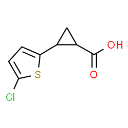 ChemSpider 2D Image | 2-(5-Chloro-2-thienyl)cyclopropanecarboxylic acid | C8H7ClO2S