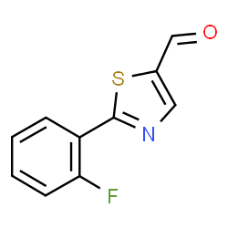 ChemSpider 2D Image | 2-(2-Fluorophenyl)-1,3-thiazole-5-carbaldehyde | C10H6FNOS
