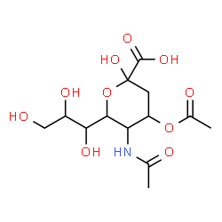 ChemSpider 2D Image | 5-Acetamido-4-O-acetyl-3,5-dideoxynon-2-ulopyranosonic acid | C13H21NO10
