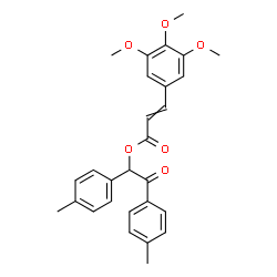 ChemSpider 2D Image | 1,2-Bis(4-methylphenyl)-2-oxoethyl 3-(3,4,5-trimethoxyphenyl)acrylate | C28H28O6