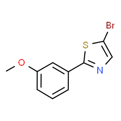ChemSpider 2D Image | 5-Bromo-2-(3-methoxyphenyl)-1,3-thiazole | C10H8BrNOS