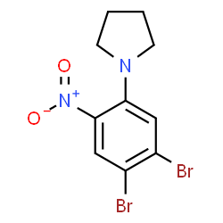 ChemSpider 2D Image | 1-(4,5-Dibromo-2-nitrophenyl)pyrrolidine | C10H10Br2N2O2