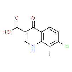ChemSpider 2D Image | 7-chloro-4-hydroxy-8-methylquinoline-3-carboxylic acid | C11H8ClNO3