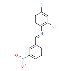 ChemSpider 2D Image | 2,4-Dichloro-N-[(E)-(3-nitrophenyl)methylene]aniline | C13H8Cl2N2O2