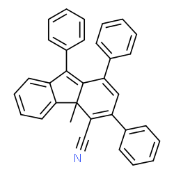 ChemSpider 2D Image | 4a-Methyl-1,3,9-triphenyl-4aH-fluorene-4-carbonitrile | C33H23N