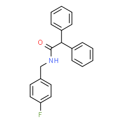 ChemSpider 2D Image | N-(4-Fluorobenzyl)-2,2-diphenylacetamide | C21H18FNO