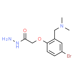 ChemSpider 2D Image | 2-{4-Bromo-2-[(dimethylamino)methyl]phenoxy}acetohydrazide | C11H16BrN3O2