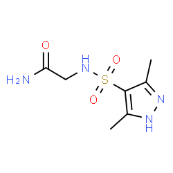 ChemSpider 2D Image | N~2~-[(3,5-Dimethyl-1H-pyrazol-4-yl)sulfonyl]glycinamide | C7H12N4O3S