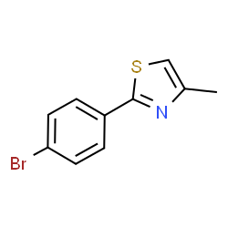 ChemSpider 2D Image | 2-(4-Bromophenyl)-4-methyl-1,3-thiazole | C10H8BrNS