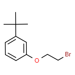 ChemSpider 2D Image | 1-(2-Bromoethoxy)-3-(2-methyl-2-propanyl)benzene | C12H17BrO
